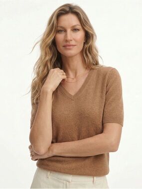 House Of Harlow 1960 Cashmere Short Sleeve Top S $168